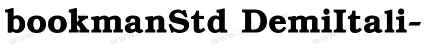 bookmanStd DemiItali字体转换